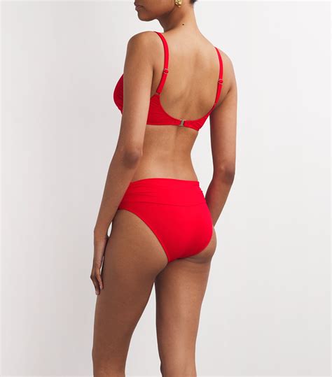 Womens Melissa Odabash Red Bel Air Bikini Bottoms Harrods Us