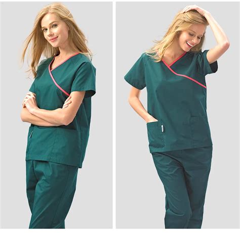 2017 New Arrival Fashion Gowns V Neck Medical Surgical Scrub Sets