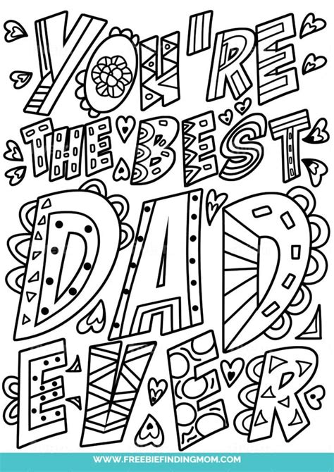 Free Fathers Day Coloring Printables Printable Templates