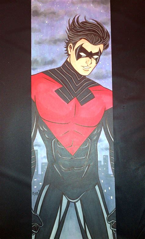 Nightwing Hand Colored Print By Richbernatovech On Deviantart