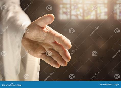 Hand Of God Or Jesus Reaching Out Stock Photo Image Of Closeup