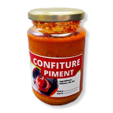 CONFITURE DE PIMENT POT VERRE DE 500g Plateforme E KOMKOM