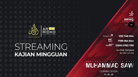 Live Kajian Mingguan Majelis Ta Lim Yayasan Arridho Al Ustadz H