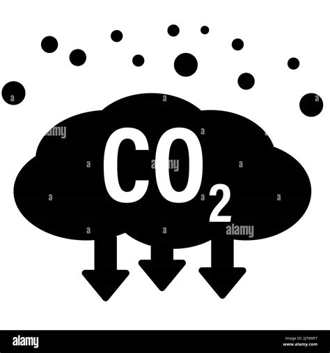 Carbon Dioxide Emissions Icon On White Background Co2 Emissions Symbol Co2 Sign Flat Style