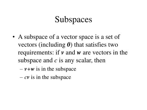 Ppt Lecture Symmetric Matrices Subspaces And Nullspaces Powerpoint