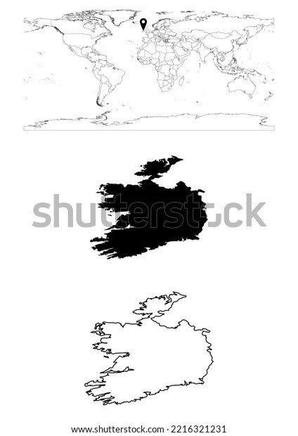 Vector Ireland Map Map Ireland Showing Stock Vector (Royalty Free ...