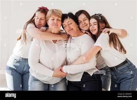 Four Friends Hugging Hi Res Stock Photography And Images Alamy