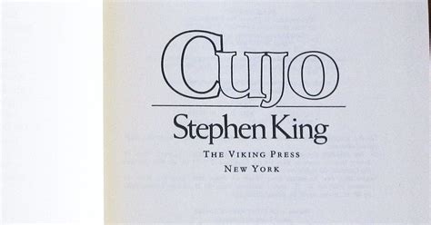 Cujo: A Novel [Signed] by King, Stephen | Hardcover | 1981 | The Viking ...