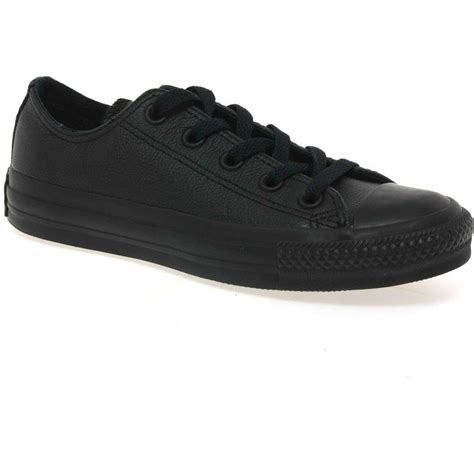 Converse All Star Black Leather Oxford Shoes Charles Clinkard