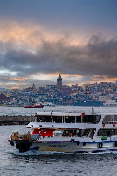 Ferry Boat in Port on Sunset · Free Stock Photo