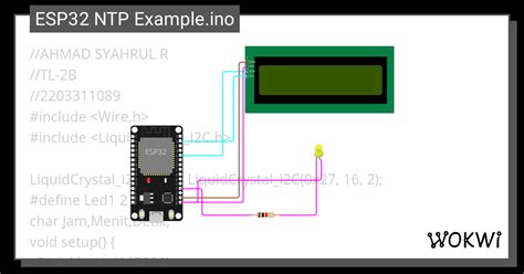 ESP32 NTP Example Ino Wokwi ESP32 STM32 Arduino Simulator