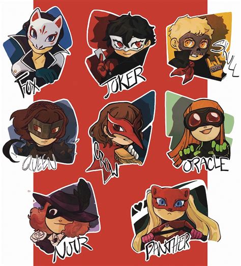 Persona 5 Phantom Thieves Headshot Stickers - Etsy