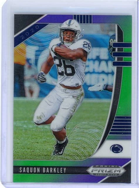 2020 Panini Prizm Draft Picks Silver Purple Green SAQUON BARKLEY 64 199