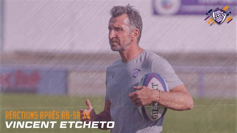 Point presse après Bayonne SA XV Vincent Etcheto YouTube