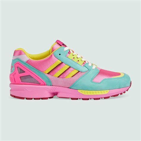 QA غوتشي adidas x Gucci men s ZX8000 sneaker in pink leather