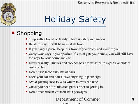 Holiday Safety Tips Online Presentation