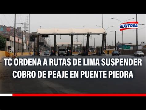 Video Tribunal Constitucional ordenó a Rutas de Lima suspender cobro