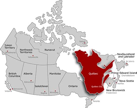 Quebec Cities Towns Quebec Interests Facts Maps