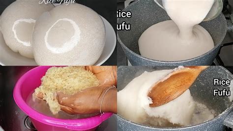 How To Make Rice Fufu At Home Quick And Easy Rice Swallow Youtube