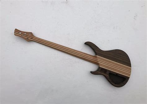 Harley Benton 5 String Bass Guitar Walnut Body With Maple Reverb