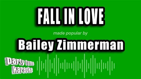 Bailey Zimmerman Fall In Love Karaoke Version YouTube