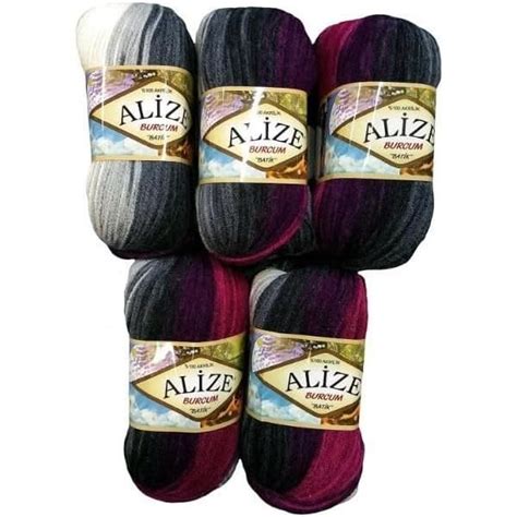 Alize Burcum Batik Lot De Pelotes De Laine Multicolore Avec D Grad