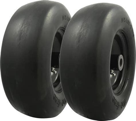 Marathon X Flat Free Lawnmower Tire On Wheel Centered Hub