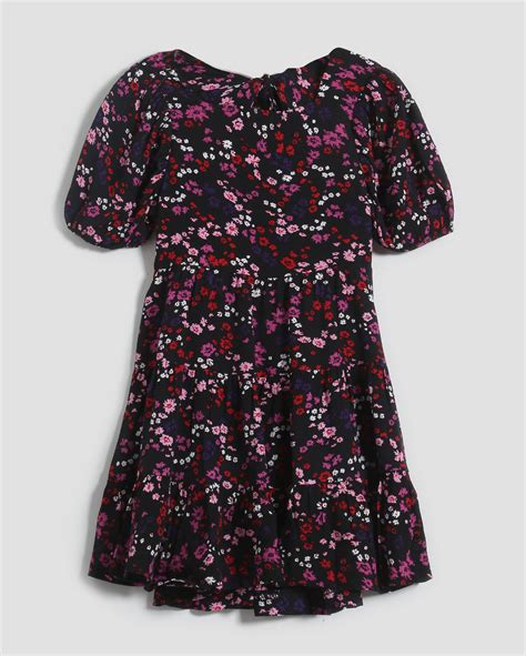 Riachuelo Vestido Curto Infantil Floral A Preto Pool By Riachuelo