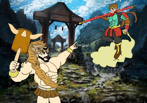 Hercules Vs Sun Wukong By Z Pedraza Killer On Deviantart