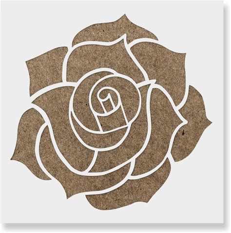 Amazon.com: Rose Stencil - Rose Template, Decorative Stencil, Nature ...