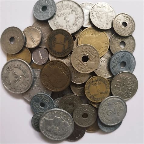 Gros Lot De Monnaies Anciennes Vintages Francs D Avant Etsy France