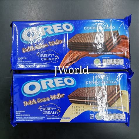 Oreo Dutch Cocoa Wafer 140 4g Double Choco Choco Vanilla Shopee