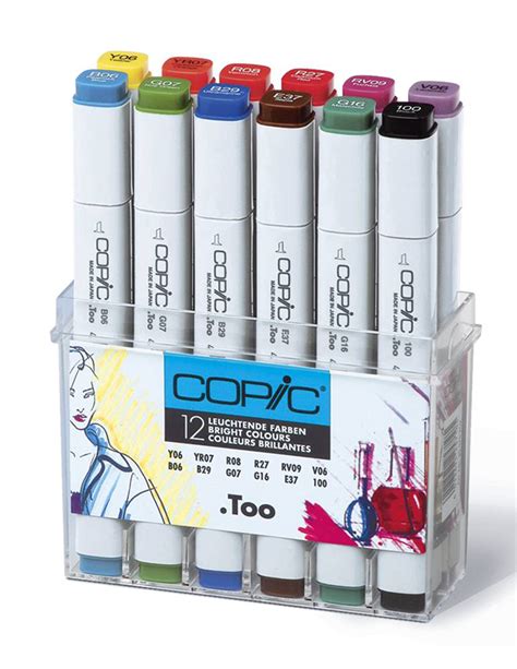 Комплект маркери 12 цвята COPIC