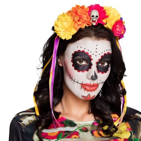 Serre tête fleurs dia de los muertos