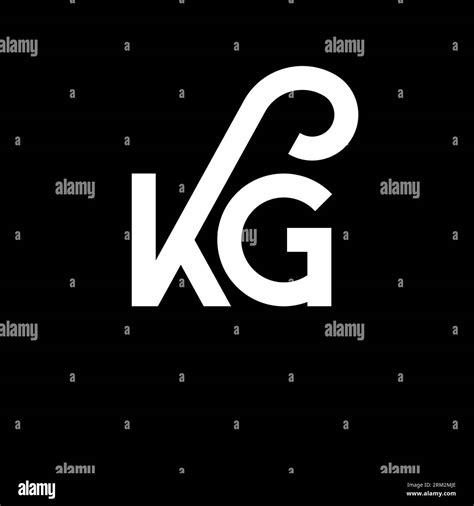 Kg Letter Logo Design On Black Background Kg Creative Initials Letter Logo Concept Kg Letter