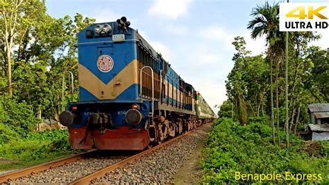 Semi High Speed Benapole Express With PT Inka Rake Lead By WDM 3A Loco