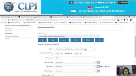 DICA Consulta de Jurisprudência TJRJ YouTube