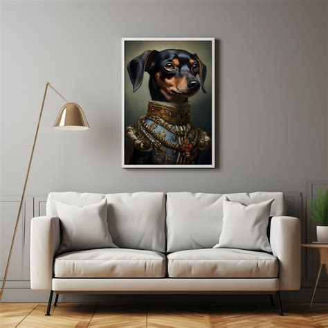 Miniature Pinscher Wall Art Printable Aristocratic Dog Art Print
