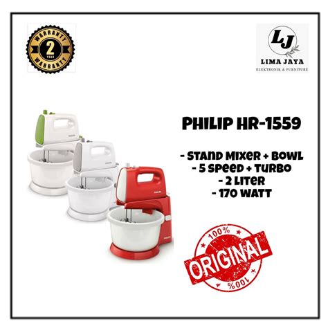 Jual Stand Mixer Philips HR 1559 2 Liter Shopee Indonesia