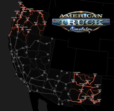 The Full Map Of American Truck Simulator Updating When Map Expansions