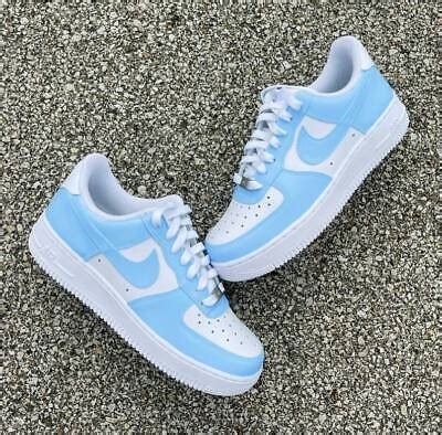 Nike Air Force Custom Low Two Two Baby Blue White Shoes Unc Mens