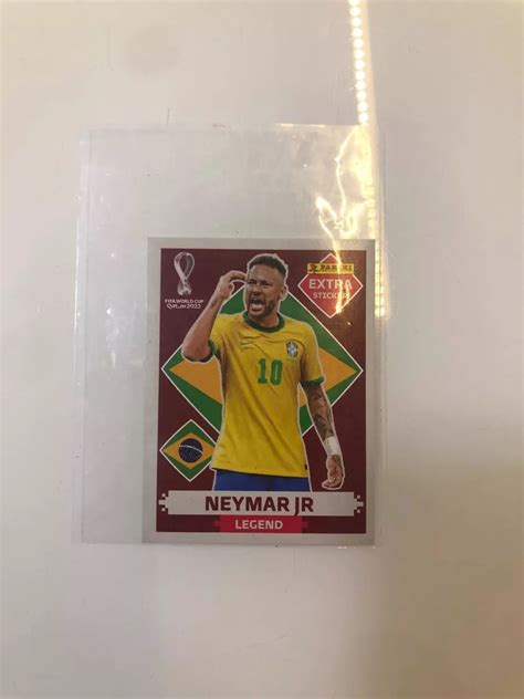 Figurinha Extra Legend Neymar Bordo Mebuscar Brasil