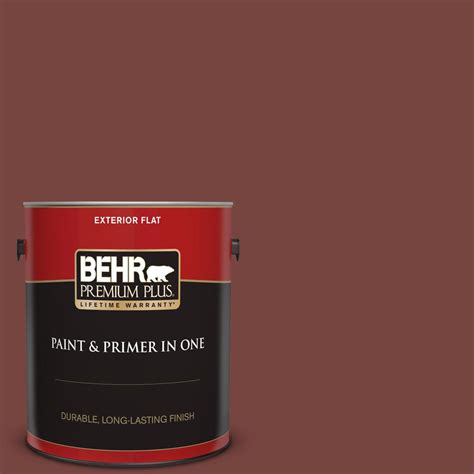 Behr Premium Plus Gal S Toasted Pecan Flat Exterior Paint And