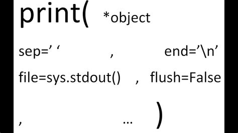 Print Function In Python Youtube