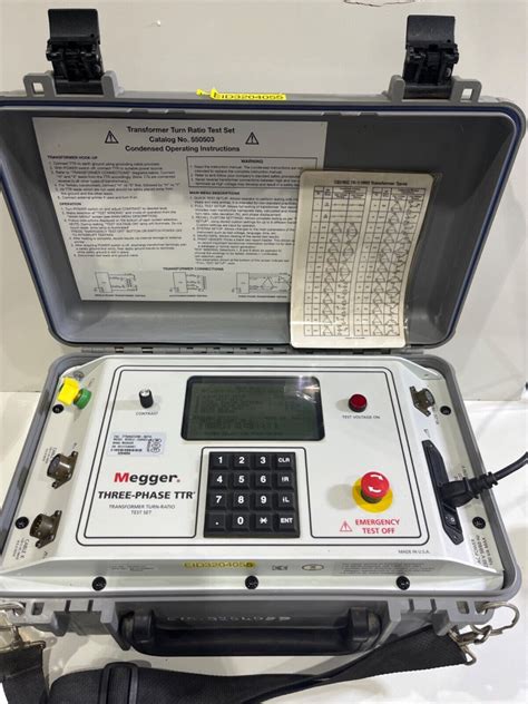 Megger Three Phase Transformer Turns Ratio Test Set Ttr Ebay