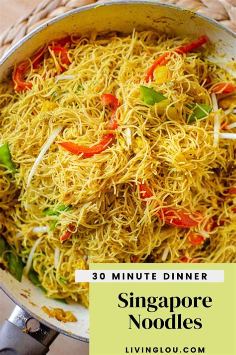 Vegetarian Singapore Noodles Recipe Noodle Recipes Easy Easy Rice