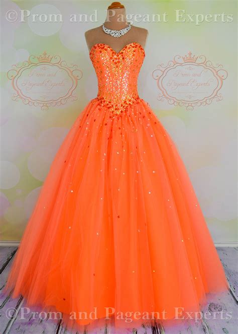 9 Affordable Neon Orange Prom Dresses Us Nco 2007