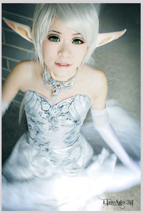 Lineage Cosplay Beautiful Elf Cosplay With Beautiful Photo Effects