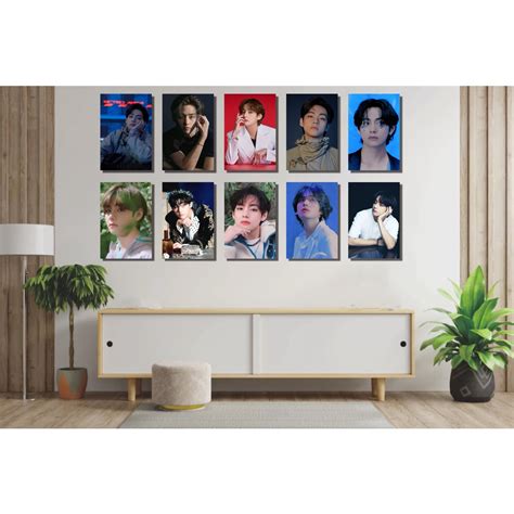 Jual Poster Kayu BTS Taehyung A4 A5 Walldecor Hiasan Dinding Ada Bonus