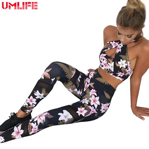 Umlife Women Yoga Suit Sports Suit 2 Pieces Yoga Set Women Sports Bra